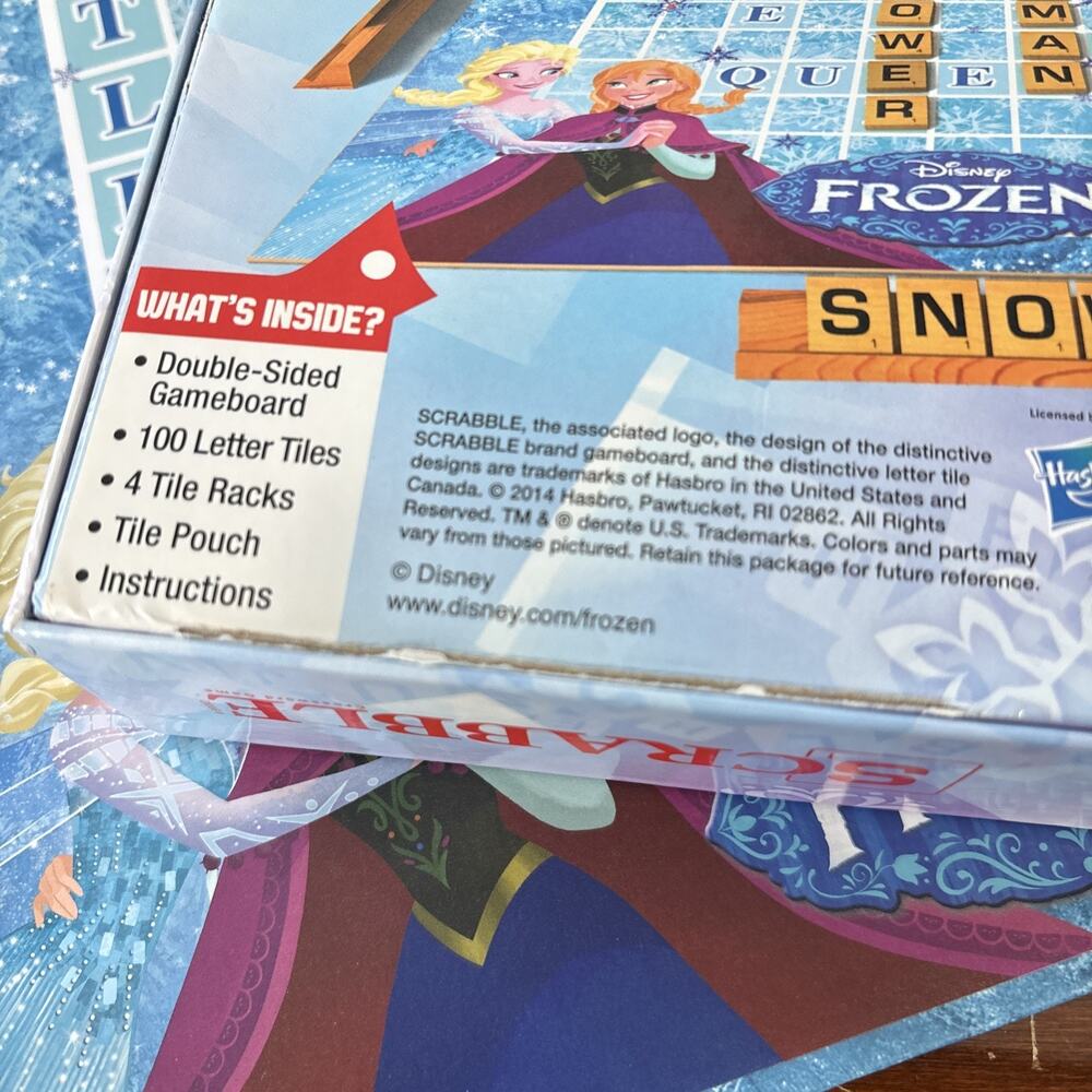 Disney Frozen Scrabble Word Game 2-Sided Board Letter Tile Matching Classic Toy - Picture 10 of 10